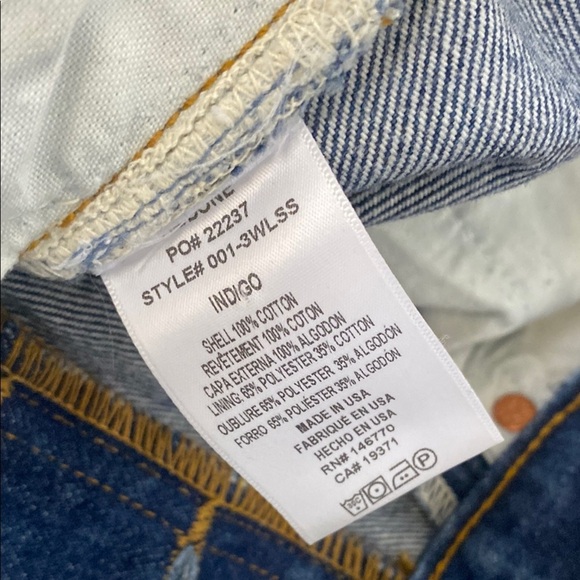 Re/Done+Levi’s 70s Stovepipe HiRise Button fly Straight Leg style001-3WLSSSIZE - Picture 11 of 16